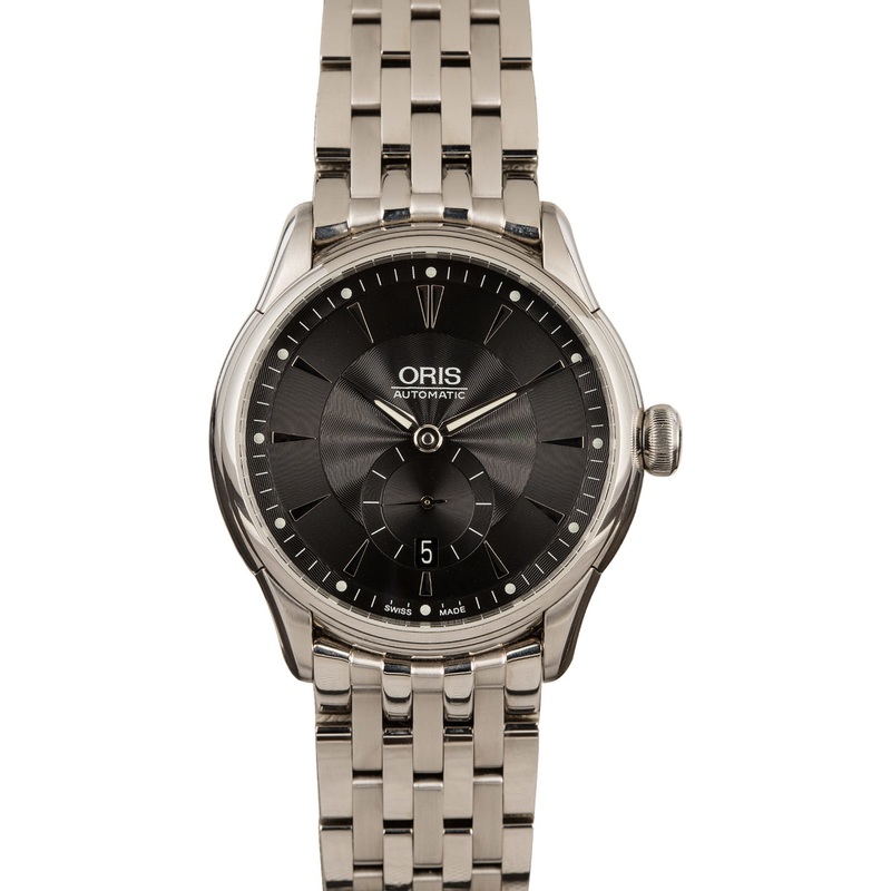 Buy Used Oris Artelier Small Second 01 623 7582 4074-07 8 21 73  – Sku: 7582 4074