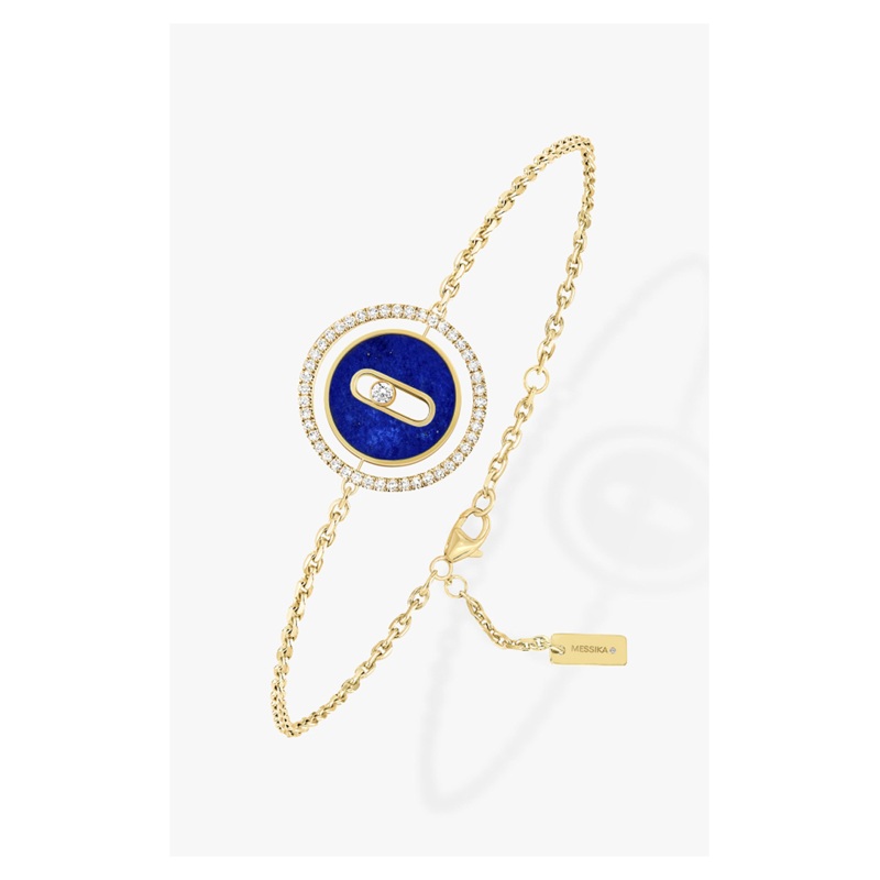 Lucky Move Lapis Lazuli SM Bracelet in Yellow Gold – Messika