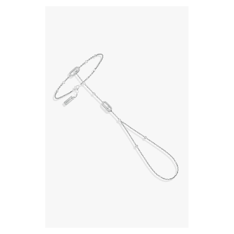 Move Uno Hand Bracelet in White Gold – Messika
