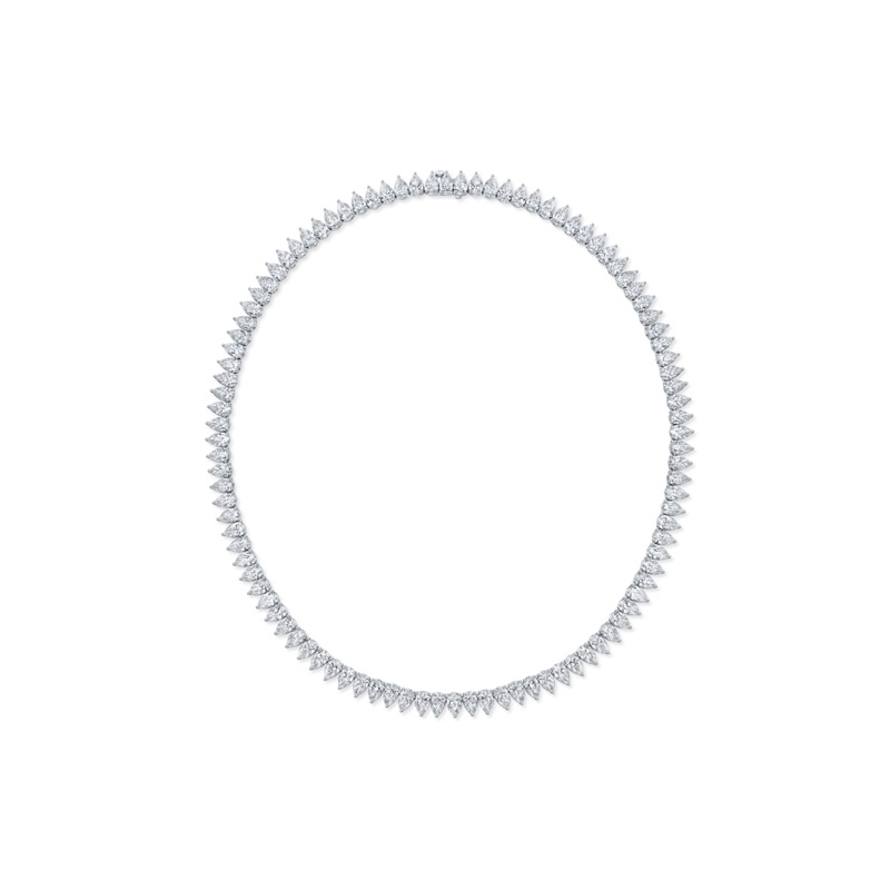 Pear cut Diamond Necklace in White Gold – Rahaminov Diamonds