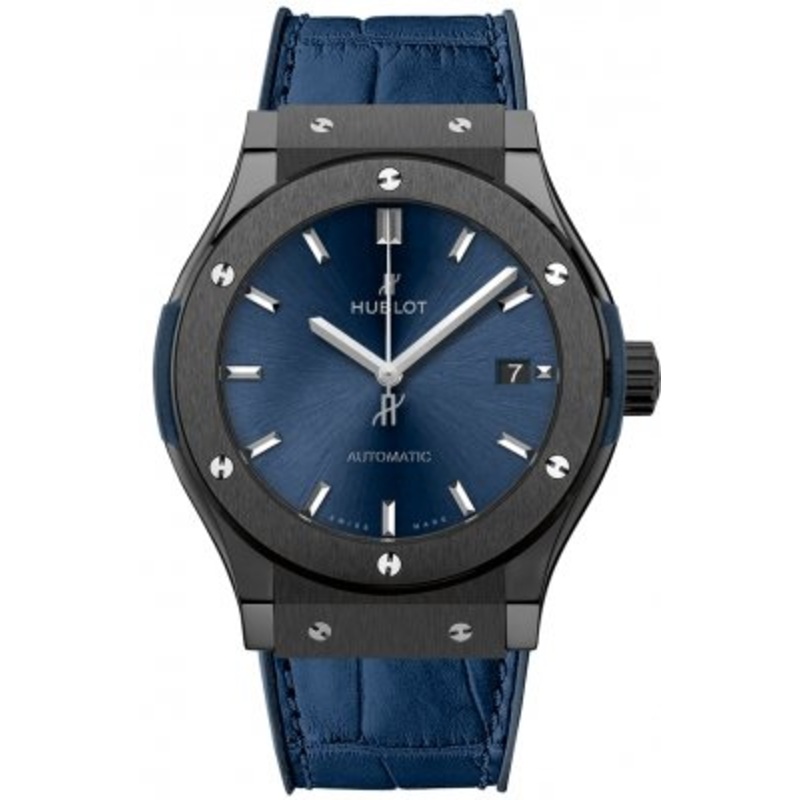 542.cm.7170.lr Ceramic Blue Hublot Classic Fusion Automatic 42mm Mens Watch