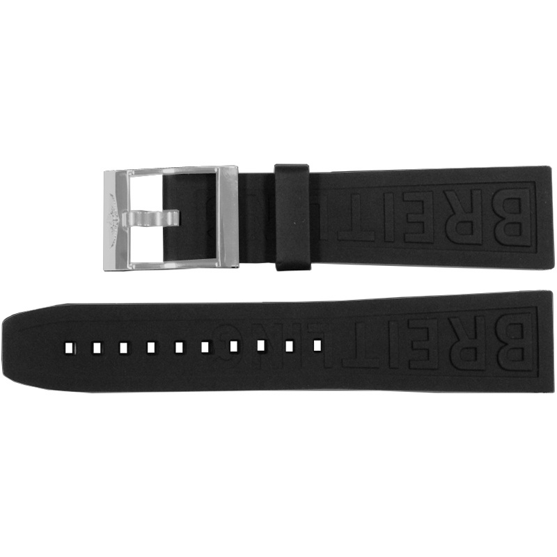 Breitling 18mm Black Rubber Strap 237S – Womens Authentic Original Manufacturer Accessory – BRAND NEW