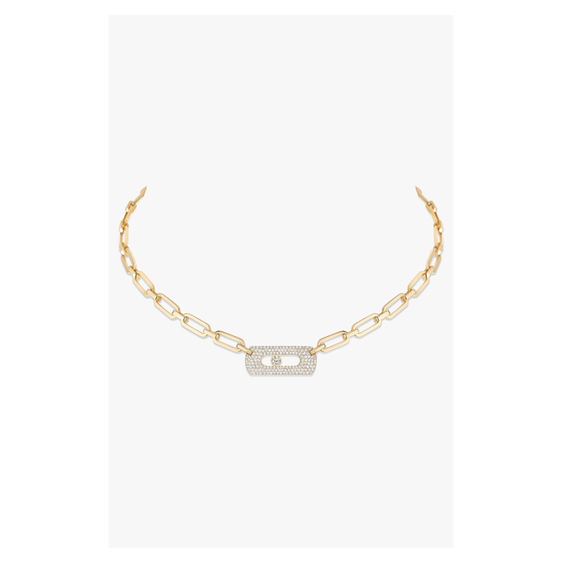 Move Link Chain Neckace in Yellow Gold – Messika
