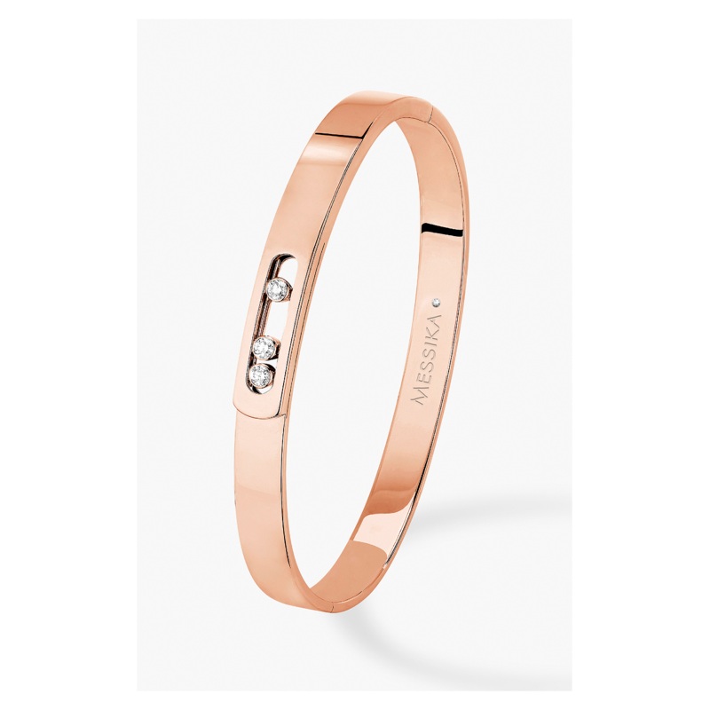Move Noa Bangle in Pink Gold Size XL – Messika