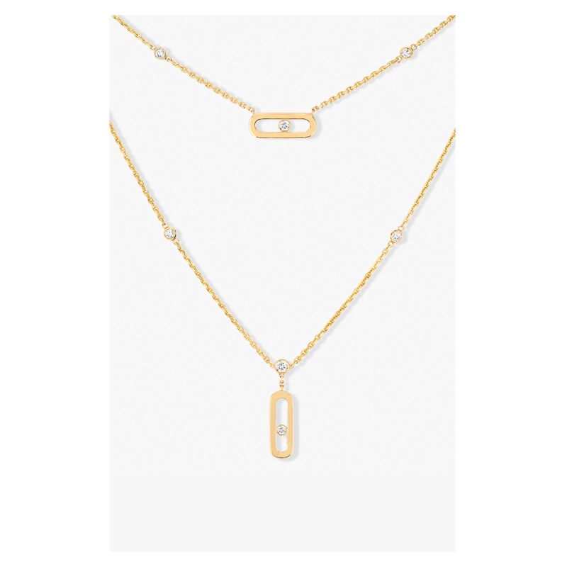 Move Uno 2-row Necklace in Yellow Gold – Messika
