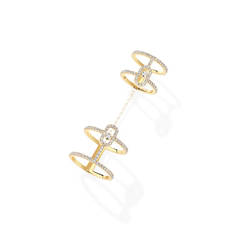 Move Uno Double Ring in Yellow Gold – Messika