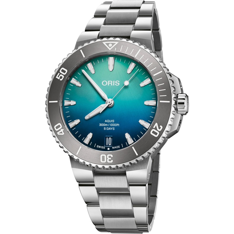 Oris 01 400 7790 4185-Set Aquis Great Barrier Reef Limited Edition IV Blue