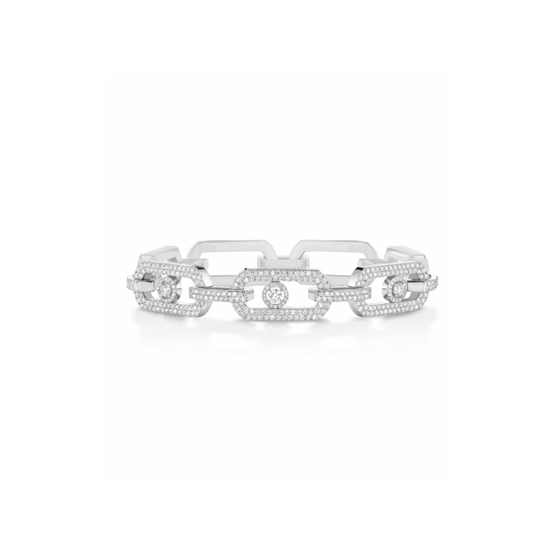 So Move XL Pav Bracelet in White Gold – Messika