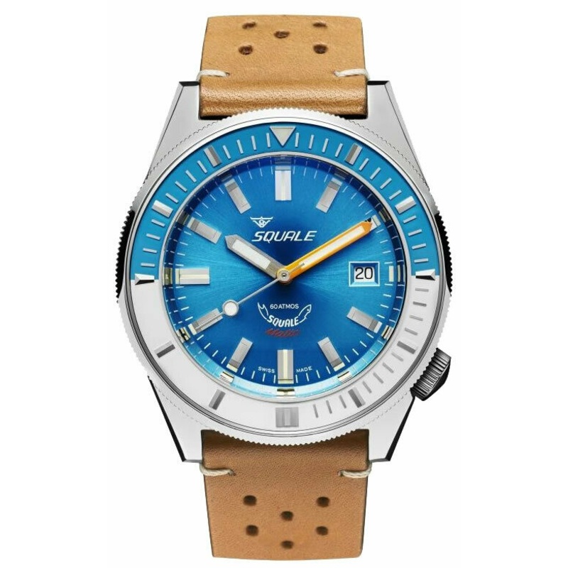 Squale Matic Light Blue on Strap
