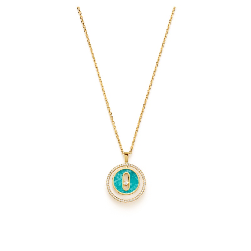 Bucherer Exclusive Lucky Move Amazonite SM Pendant in Yellow Gold – Messika