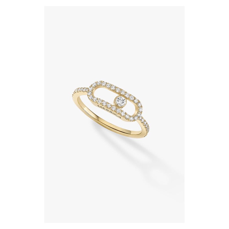 Move Uno LM Pav Ring in Yellow Gold Size 54 – Messika