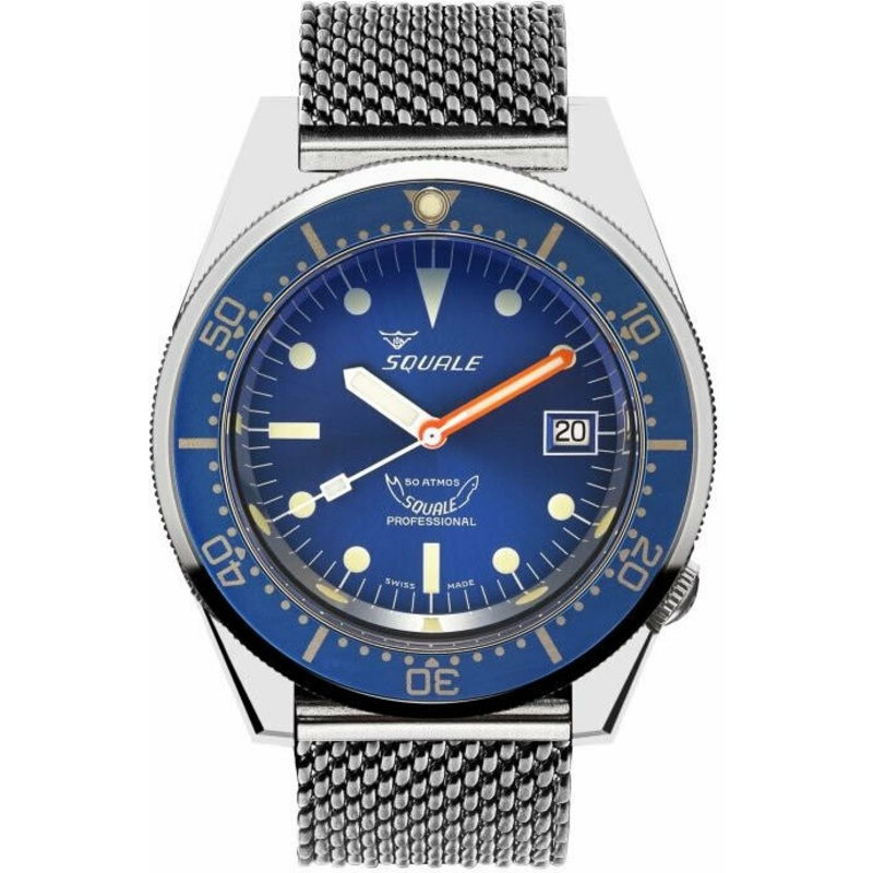 Squale 1521 Ocean Blue on Bracelet