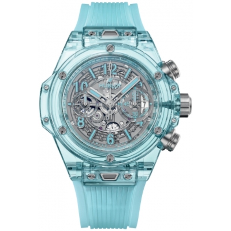 421.JL.4890.RT Water Blue Sapphire Hublot Big Bang UNICO 44mm Mens Watch