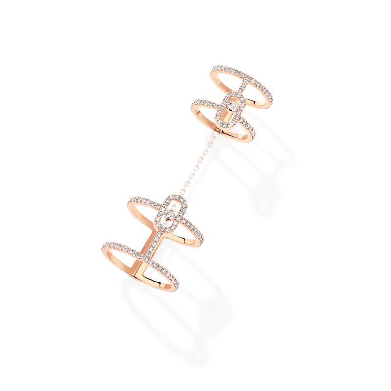 Move Uno Double Ring in Pink Gold – Messika