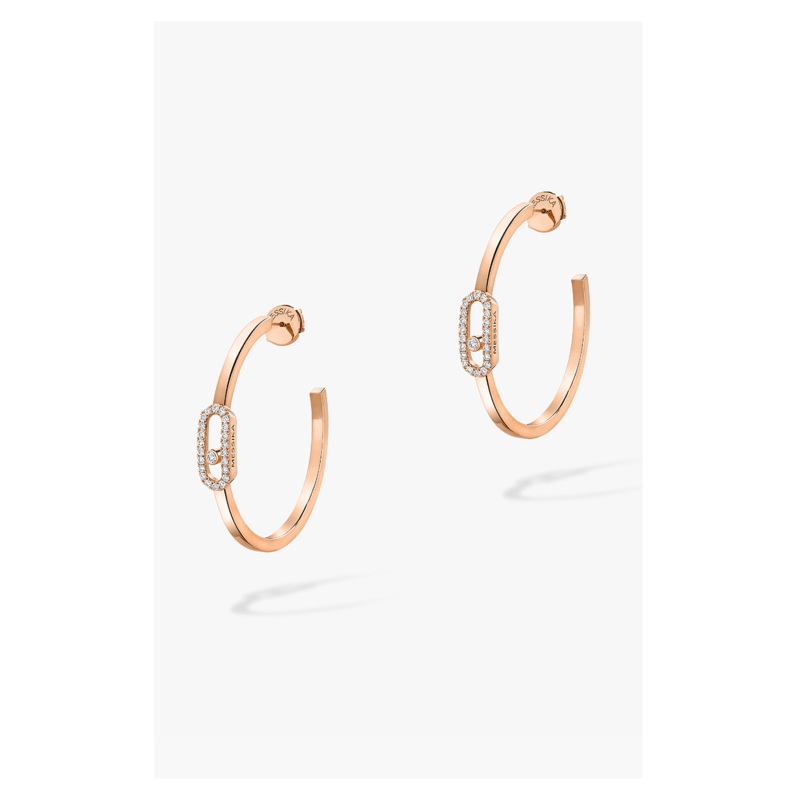 Move Uno PM Hoops in Pink Gold – Messika
