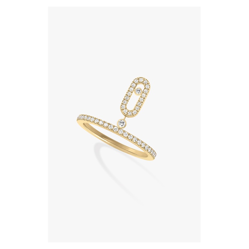 Move Uno Pendant Ring in Yellow Gold Size 53 – Messika
