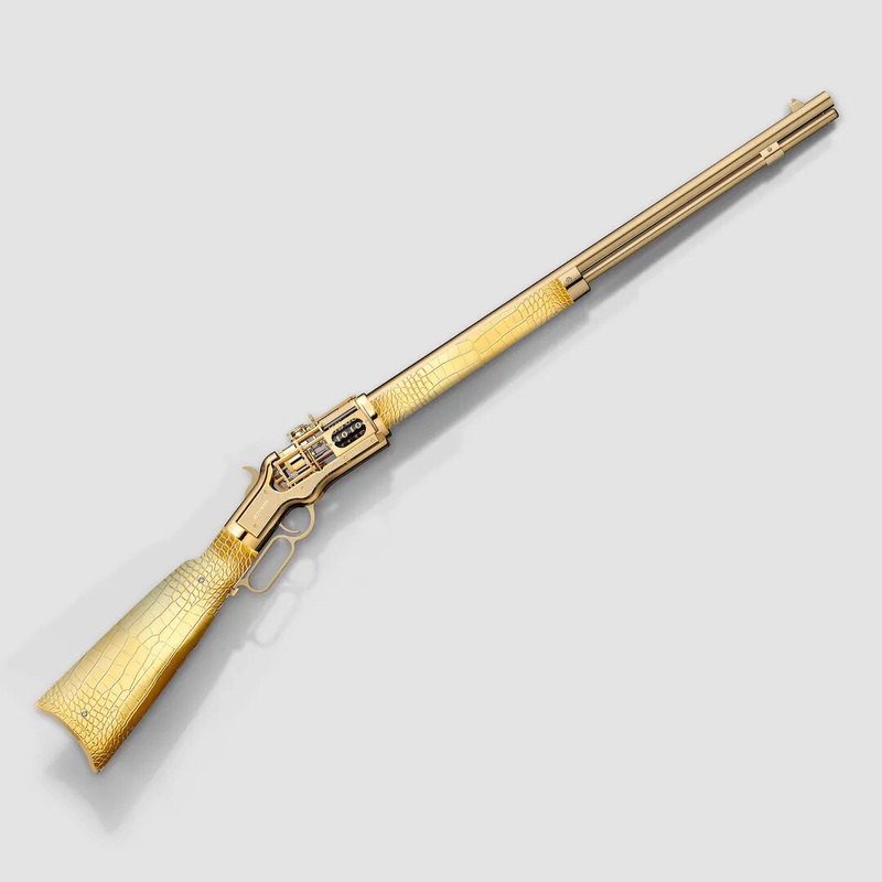 Winchester Reimagined Gold Alligator Tashi Clock
