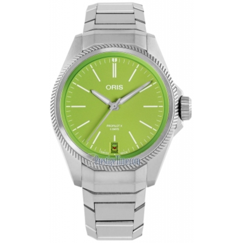 01 400 7778 7157-Set Kermit Oris ProPilot X Calibre 400 39mm Mens Watch