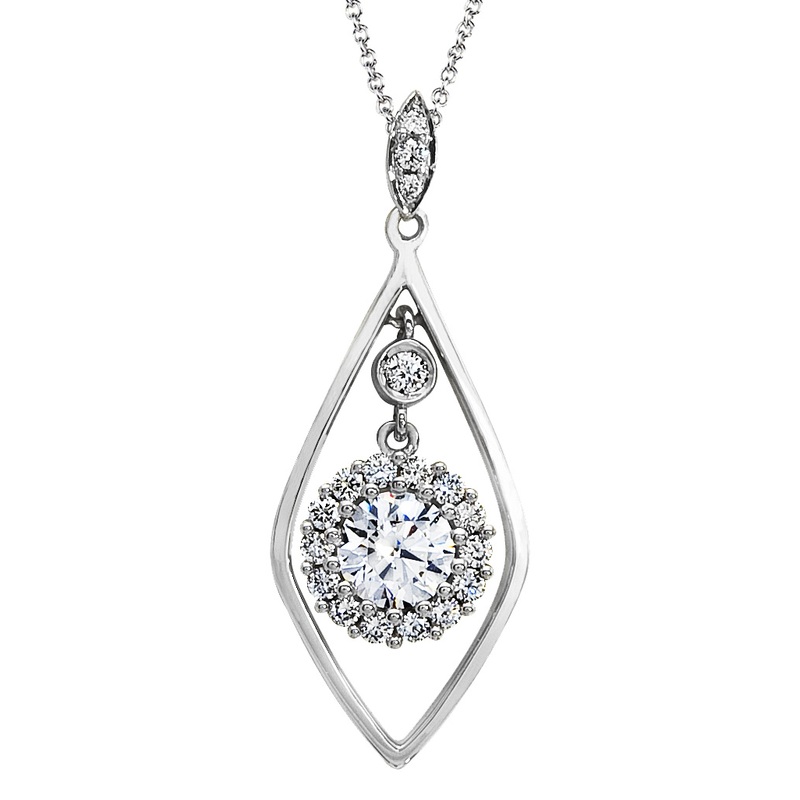 PWG182 14K White Gold Diamond Pendant for Women on Sale