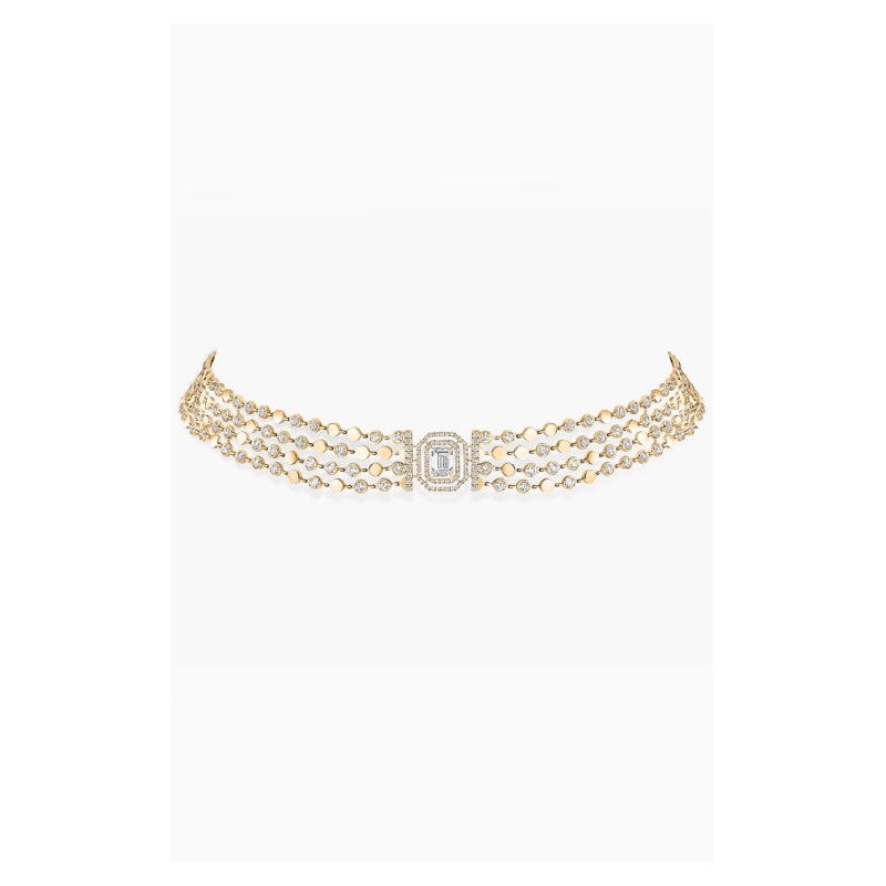 D-Vibes Multi Row Necklace in Yellow Gold – Messika