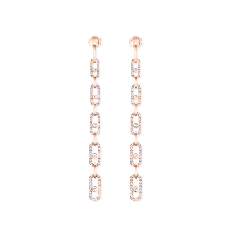 Move Link Multi Earrings in Pink Gold – Messika