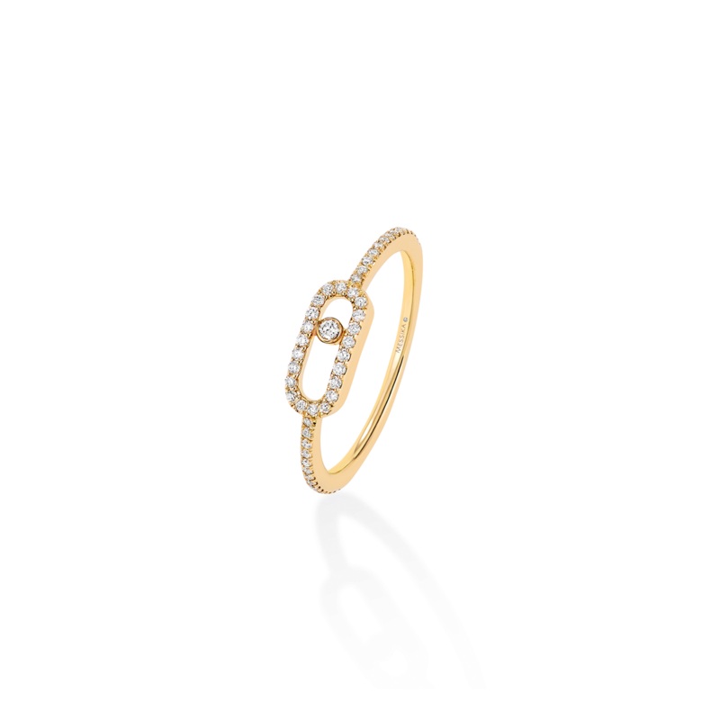 Move Uno Pav Ring in Yellow Gold Size 54 – Messika