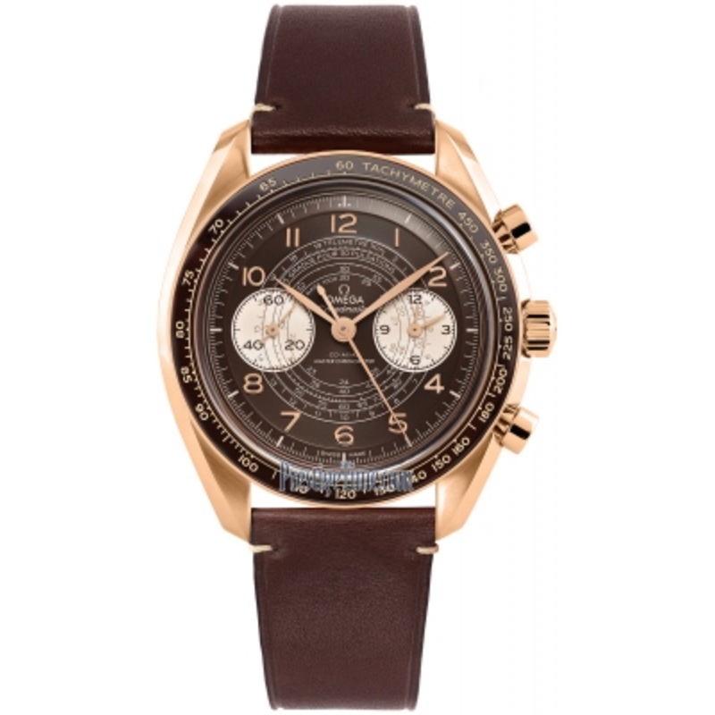 329.92.43.51.10.001 Bronze Gold Omega Speedmaster Chronoscope 43mm Mens Watch