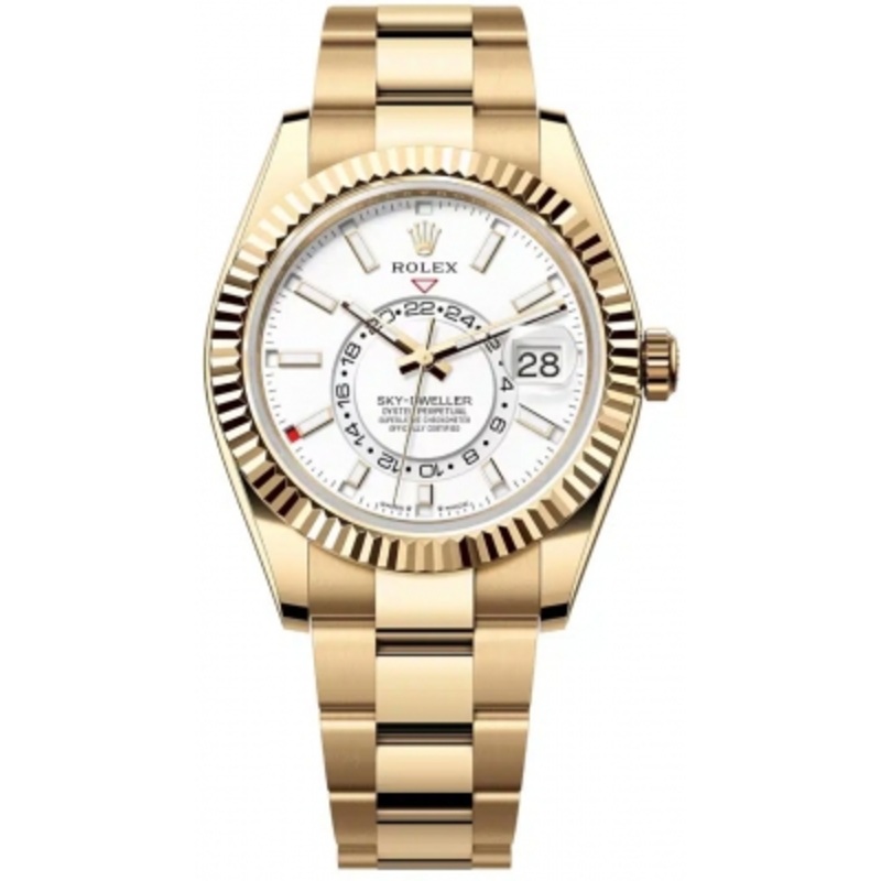 336938 White Oyster Rolex Sky Dweller 42mm Mens Watch