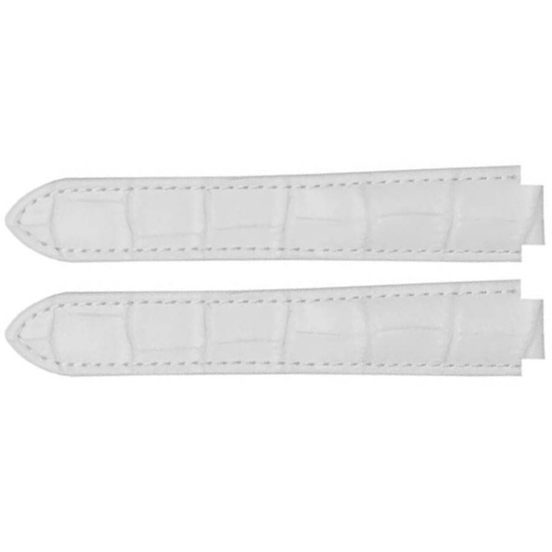 Buy Cartier Ballon Bleu White Leather Strap With Pattern | Authentic Watches