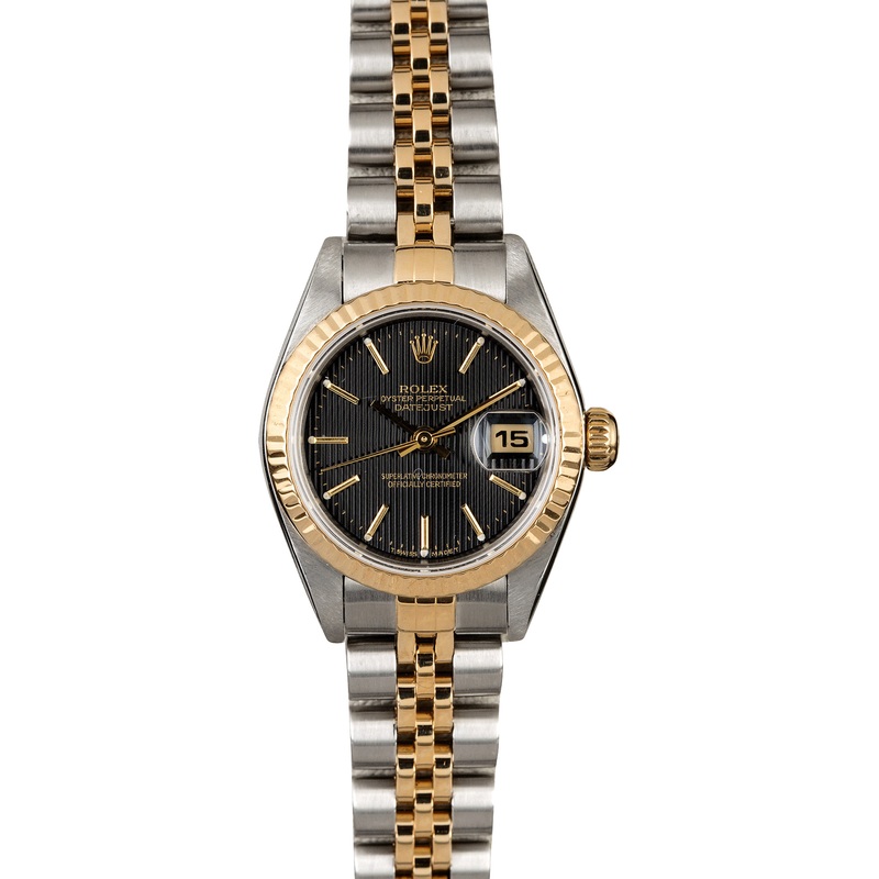 Rolex Ladies Datejust 79173 Black Tapestry Dial