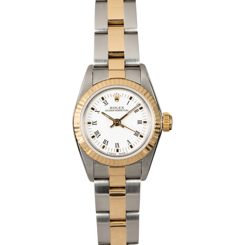 Rolex Oyster Perpetual 67193 White Arabic Dial