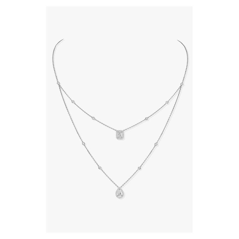 My Twin 2-row Necklace in White Gold – Messika