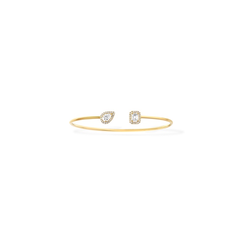 My Twin Toi & Moi Bangle in Yellow Gold Size M – Messika