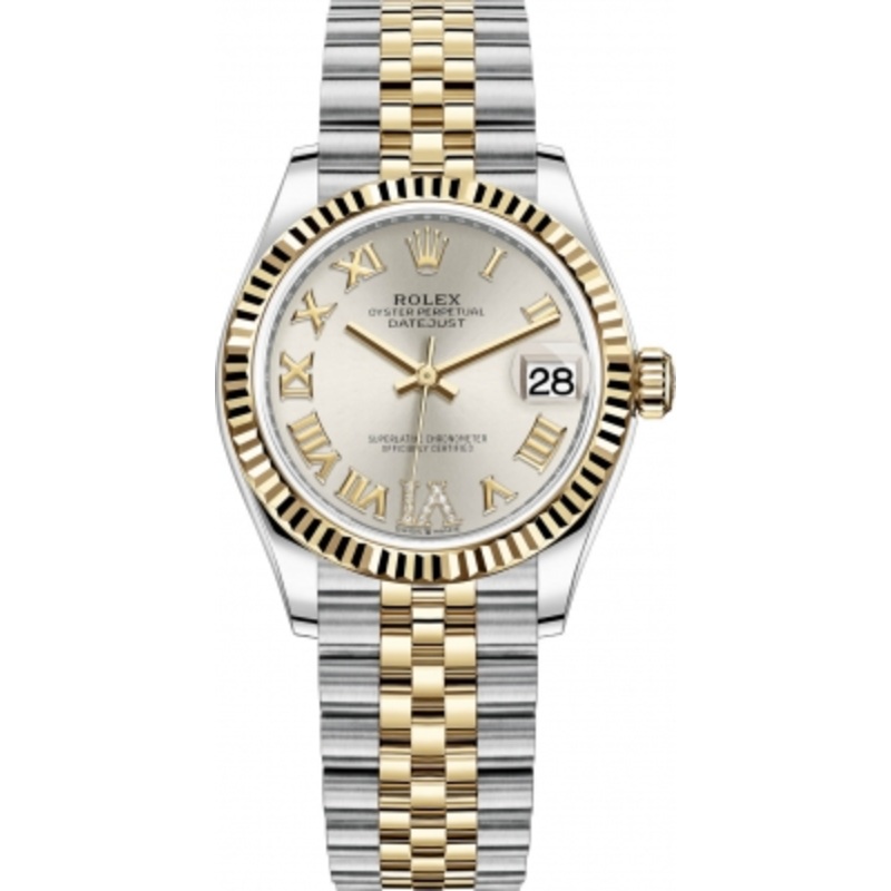 278273 Silver VI Roman Jubilee Rolex Datejust 31mm Stainless Steel and Yellow Gold Ladies Watch
