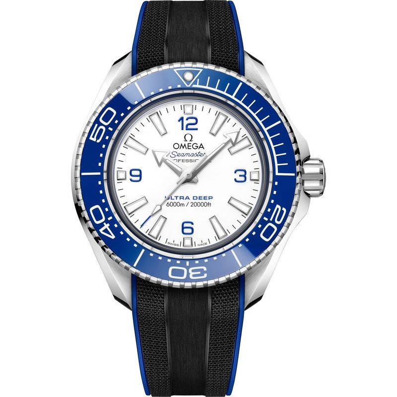 Omega Seamaster Planet Ocean 6000m Ultra Deep White Dial 45.5mm on Strap