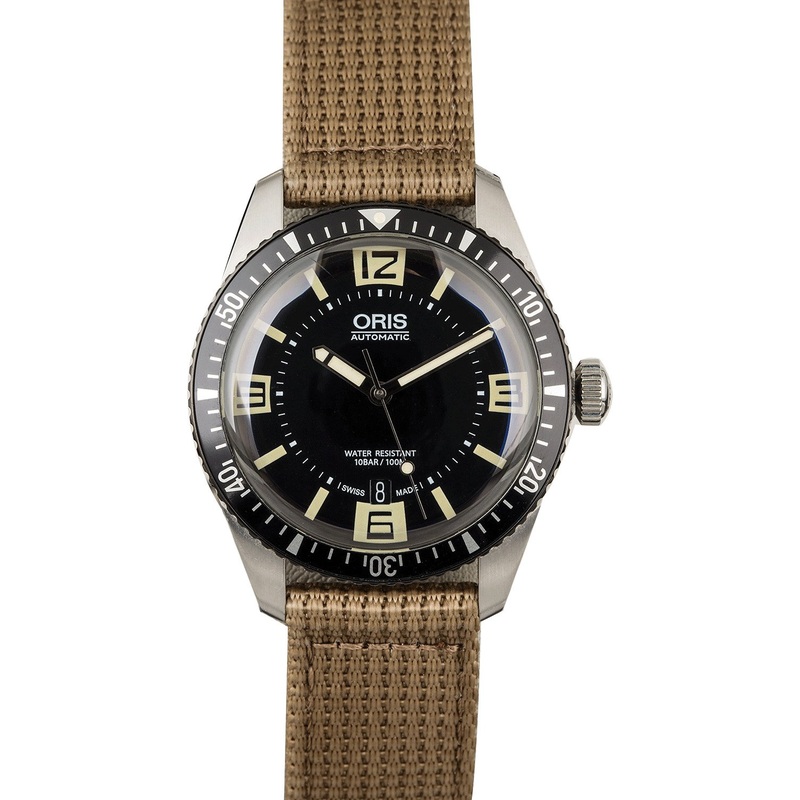 Oris Divers Sixty-Five Beige Textile Strap