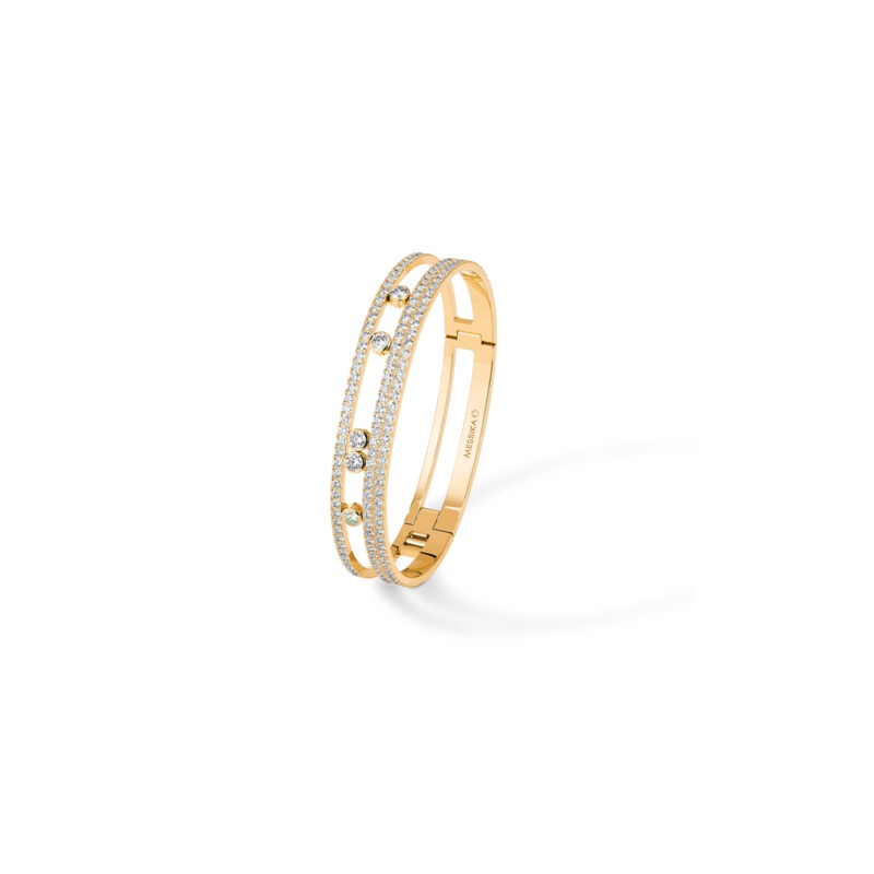 Move Romane Large Bangle in Yellow Gold Size M – Messika