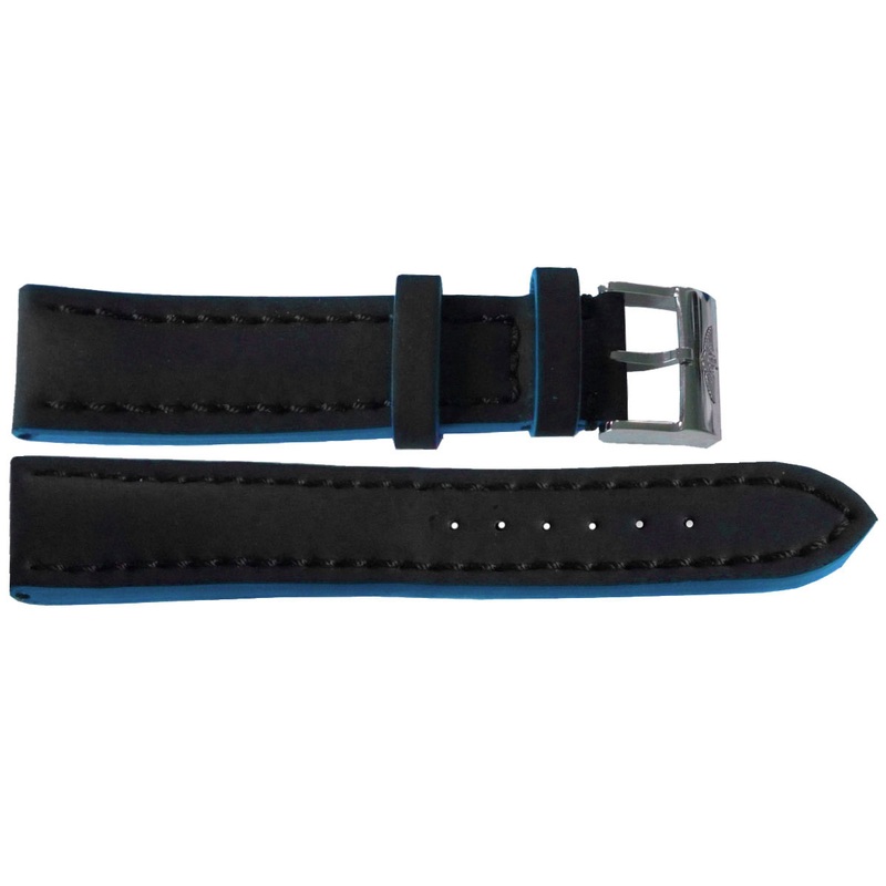 22/20 Genuine Breitling Black Leather Strap with Tang Buckle 227X