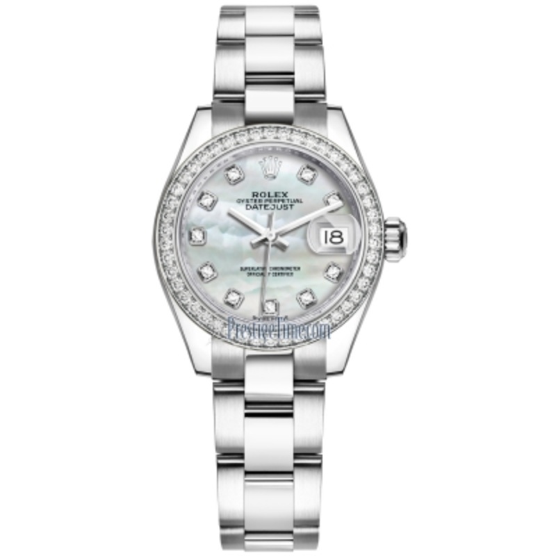 279384RBR MOP Diamond Oyster Rolex Lady Datejust 28mm Stainless Steel Ladies Watch