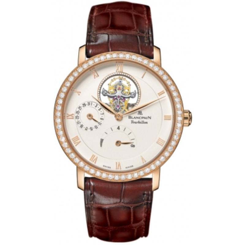 6025-2942-55b   Blancpain Villeret Tourbillon 8 Day Power Reserve  Mens Watch