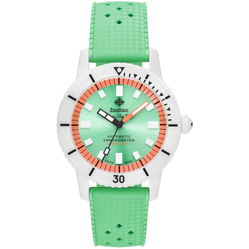 Zodiac ZO9592 Super Sea Wolf Ceramic Edition Green and White