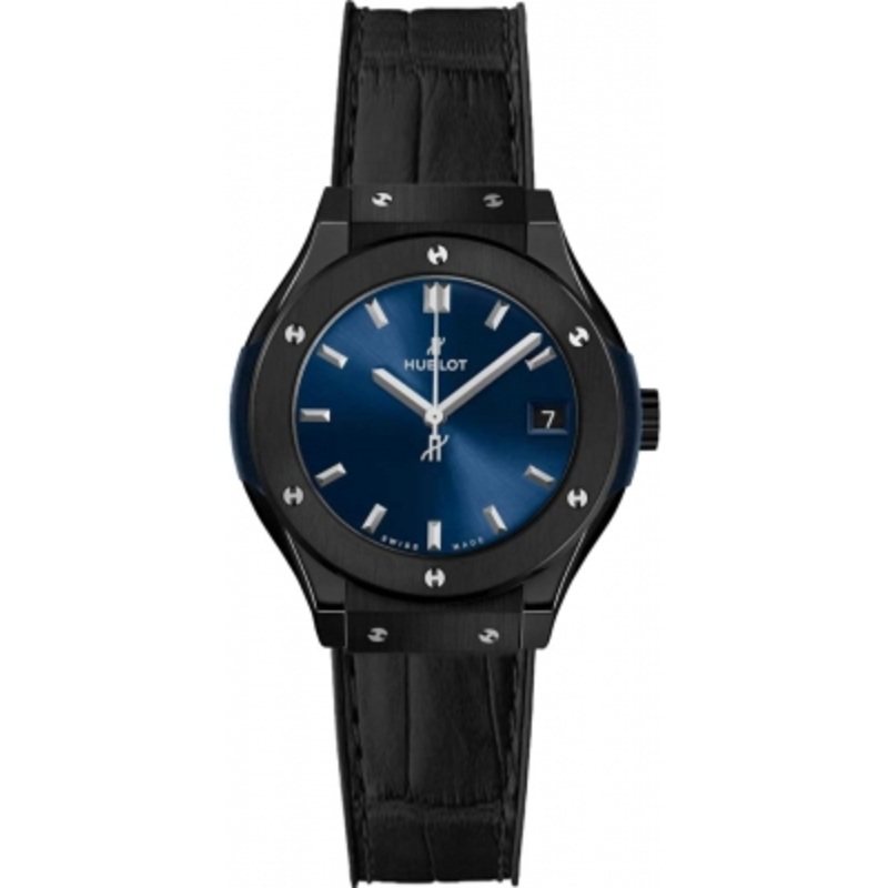 581.cm.7170.lr Ceramic Blue Hublot Classic Fusion Quartz 33mm Ladies Watch