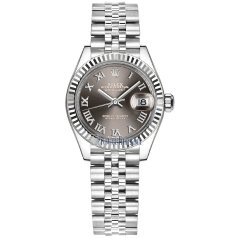 279174 Dark Grey Roman Jubilee Rolex Lady Datejust 28mm Stainless Steel Ladies Watch