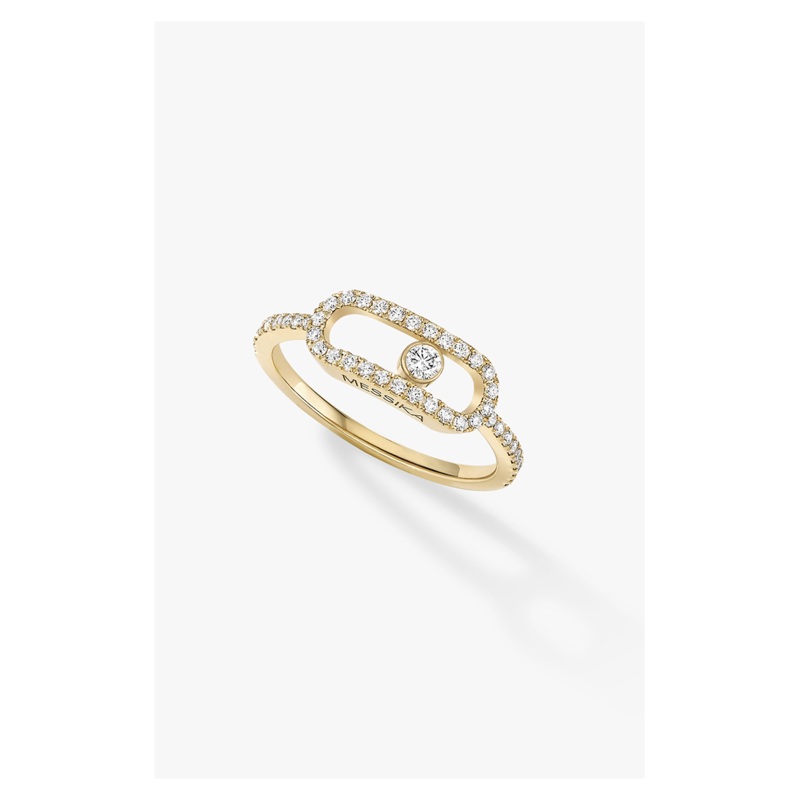 Move Uno LM Pav Ring in Yellow Gold Size 53 – Messika