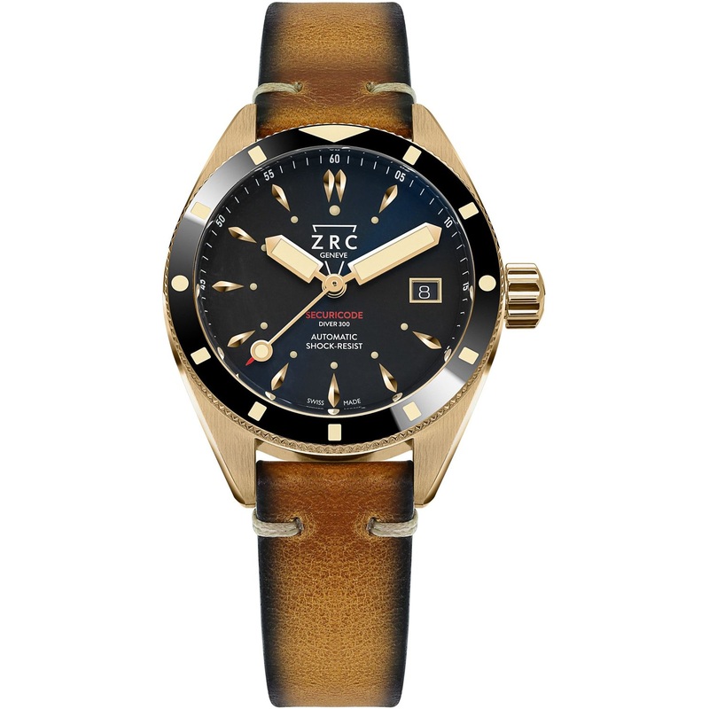 ZRC SC39463 Securicode Diver300 on Leather Strap