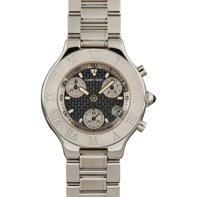 Buy Used Cartier Chronoscaph 2424  – Sku: 162627