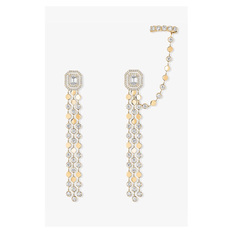 D-Vibes Multi Row Earrings in Yellow Gold – Messika