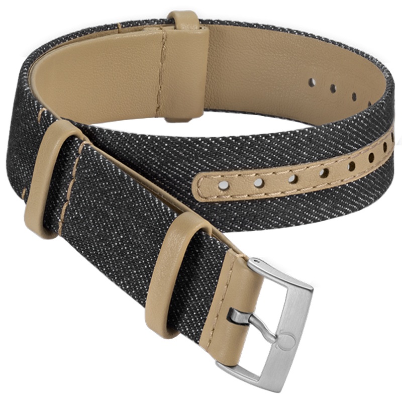 Omega Black Denim and Leather NATO Strap 031CWZ010933