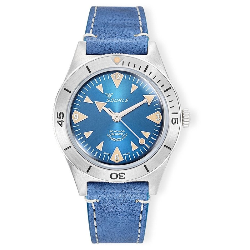 Squale SUPERSSABL.PBL Super-Squale Big Arrows Blue Dial on Strap