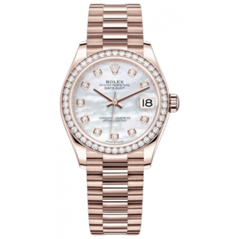 278285rbr MOP Diamond President Rolex Datejust 31mm Everose Gold Ladies Watch
